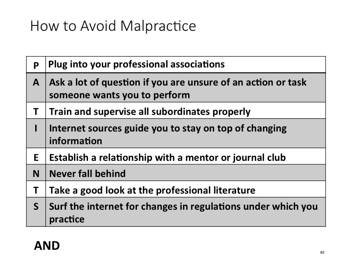 The Way You Do The Things You Do Occupational Therapy and Malpractice
