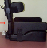 Biangular back portion of a linear seating system