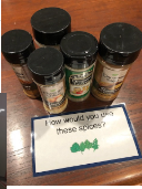 Sensory activity with spice jars