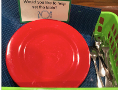 Setting the table activity