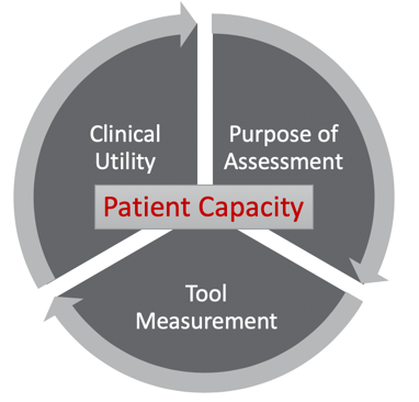 Three outcome measure factors of patient capacity
