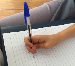 Dysgraphia Writing Paper | Adaptive Highlighted Handwriting Practice Paper:  Visual Cues with Colored Lines and Left Margins for Kids