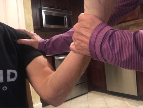 Example of manual muscle testing of the elbow