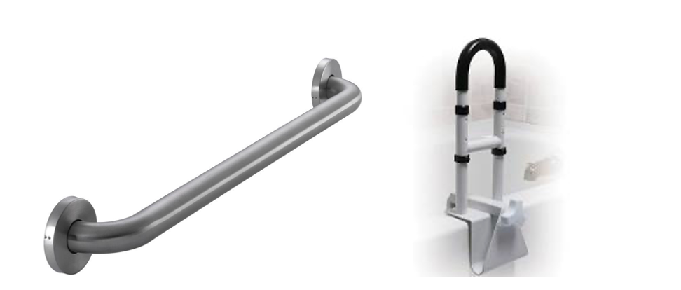 Glacier Bay 14 in. Bathtub Rail Safety Grab Bar in White