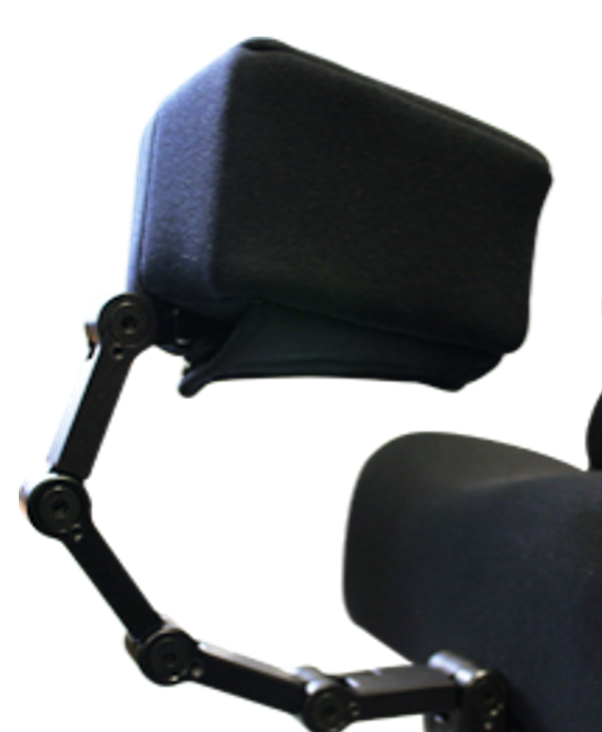 Example of a medial support on a wheelchair