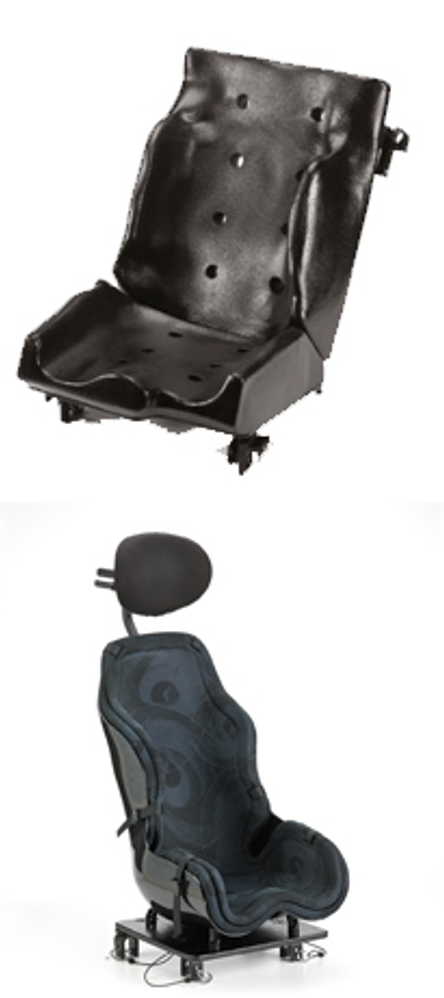 Examples of a custom-molded seating system